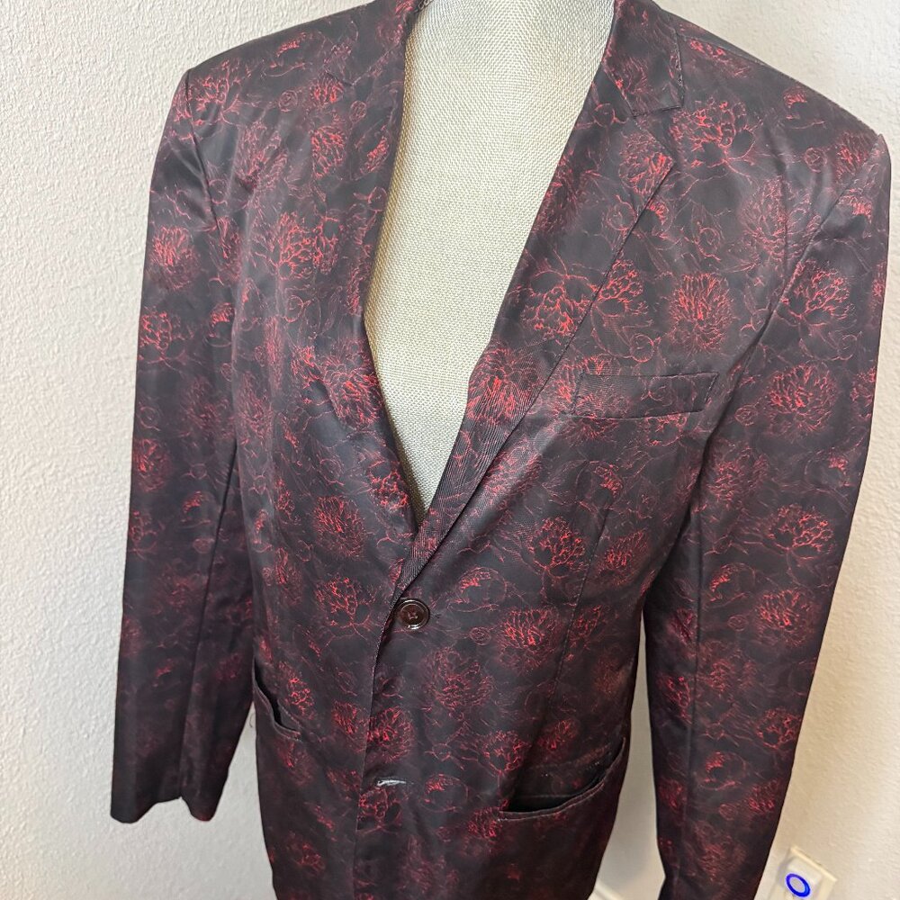 Ferreti Mens Blazer (Black and Red)